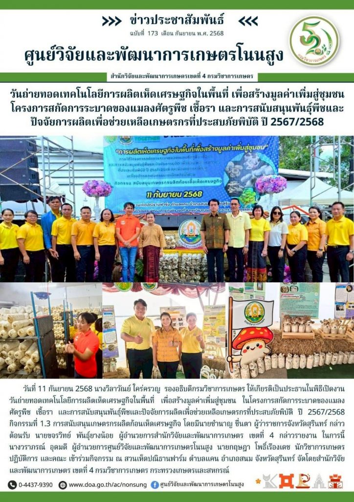 จดหมายข่าวฉบับที่ 173 ประจำเดือน กันยายน 2568