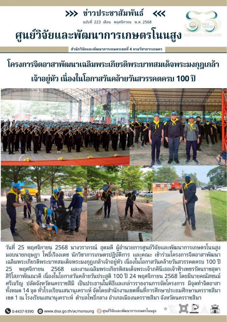 จดหมายข่าวฉบับที่ 223 ประจำเดือน พฤศจิกายน 2568