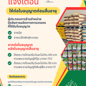 ประกาศให้ต่อใบอนุญาตก่อนใบอนุญาตสิ้นอาย